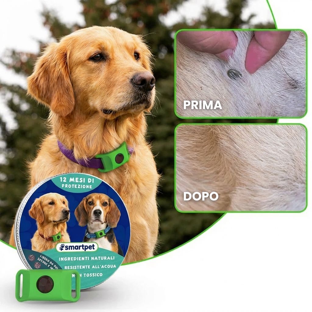 SmartPet - Ciondolo Antipulci e Zecche per Cani