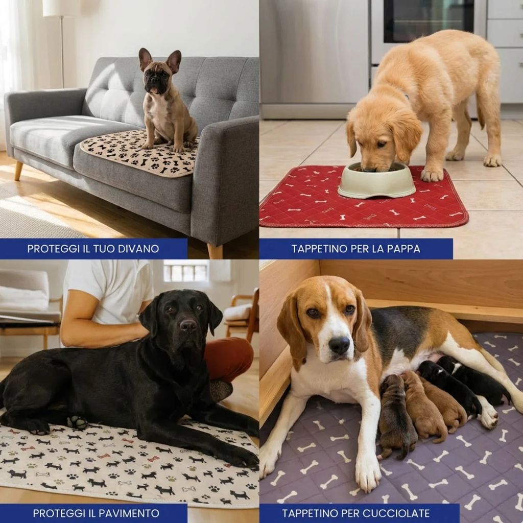 SmartPet - Tappetino igienico, assorbente e lavabile per cani e cuccioli